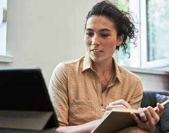 Woman studying