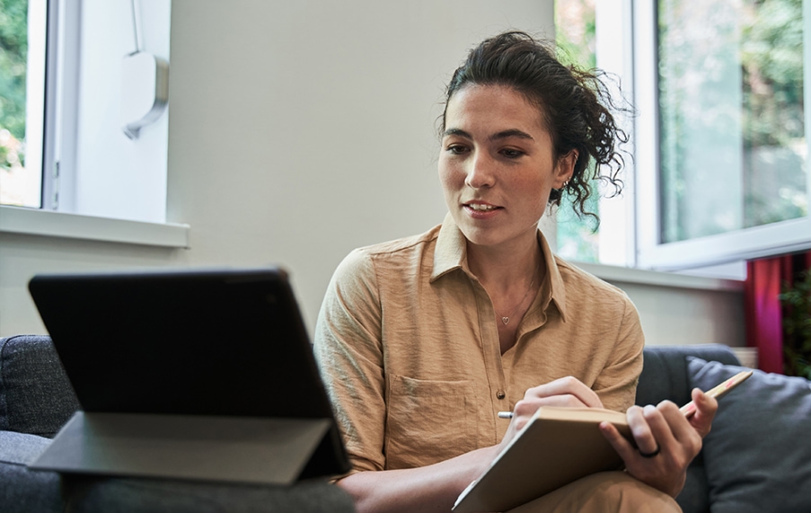 Woman on her laptop