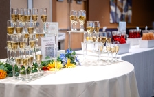 Brunch tables at the alum awards