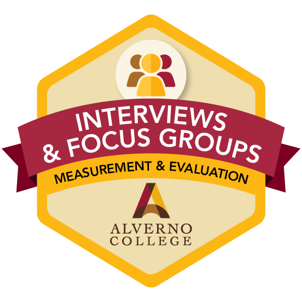 Interviews and Focus Groups Digital Badge
