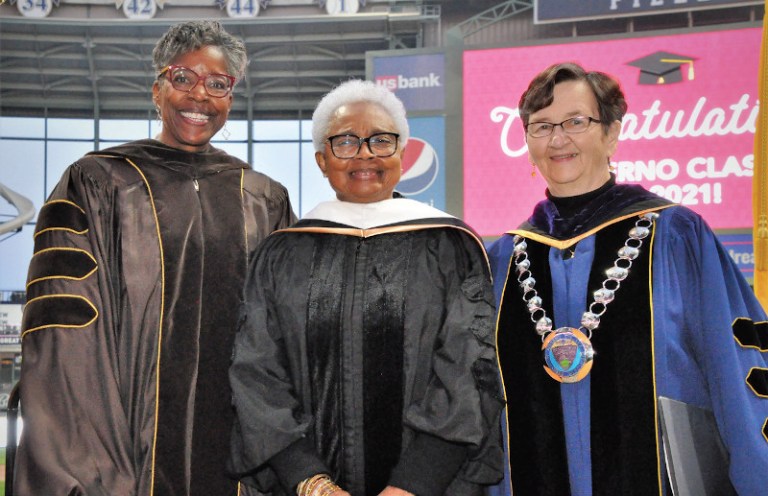 Hank Aaron's widow delivers Alverno College commencement address
